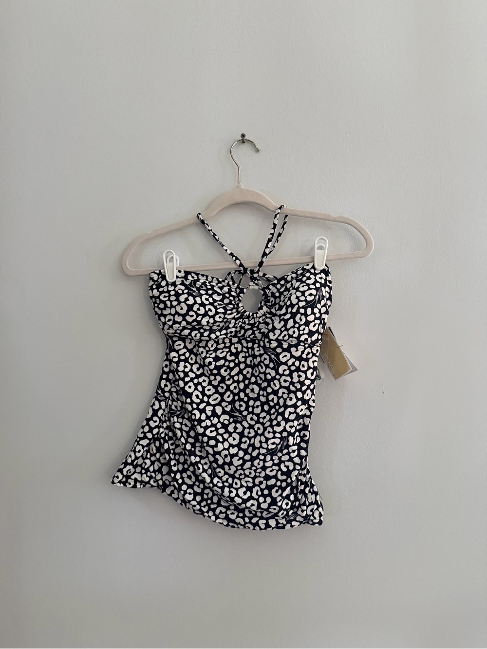 Michael Kors Swim Top Black White Printed - NWT - Picture 3 of 6